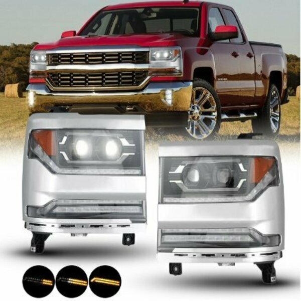 Renegade Dual Projectorsled Head Light Withled Sequential Turn Signal Set CHRNG0673C-GBC-SQ